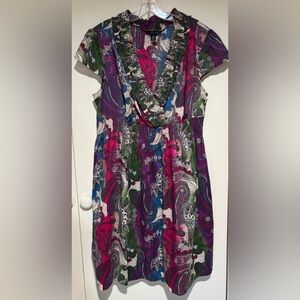 TOMMY HILFIGER XL Colorful Paisley Print Women's Dress